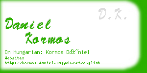 daniel kormos business card